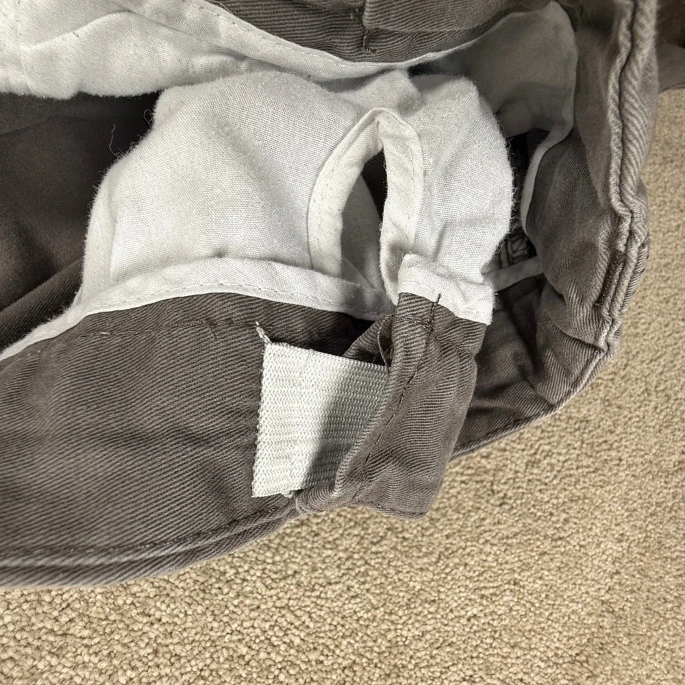 HB Harbor Bay Mens Big and Tall Chino Pants Gray Flat Front 54x30 (Fits 48x27)